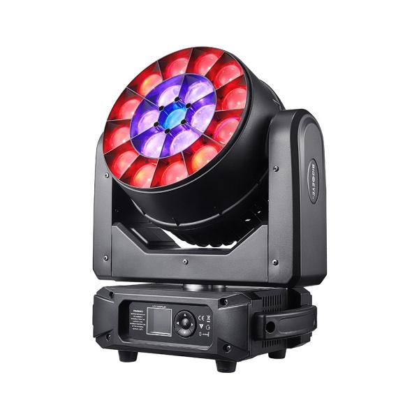 19x25w RGBW circle control zoom led moving head washer 