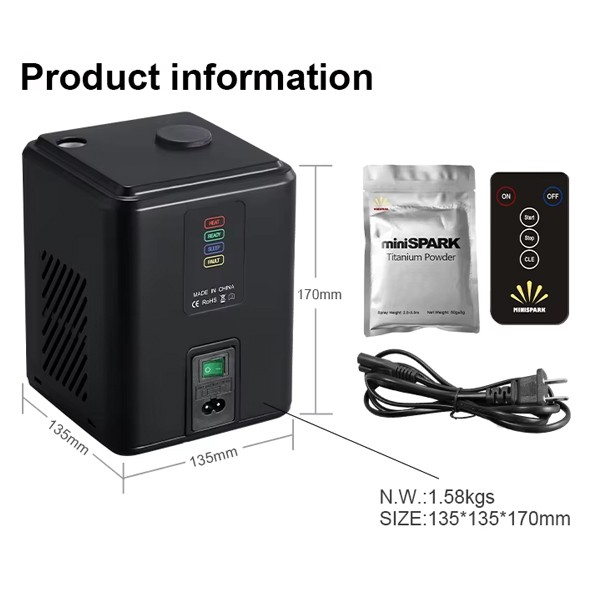 350W Fountain 3 Meters Mini Remote Control Cold Spark Machine