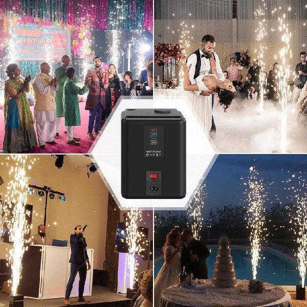 350W Fountain 3 Meters Mini Remote Control Cold Spark Machine