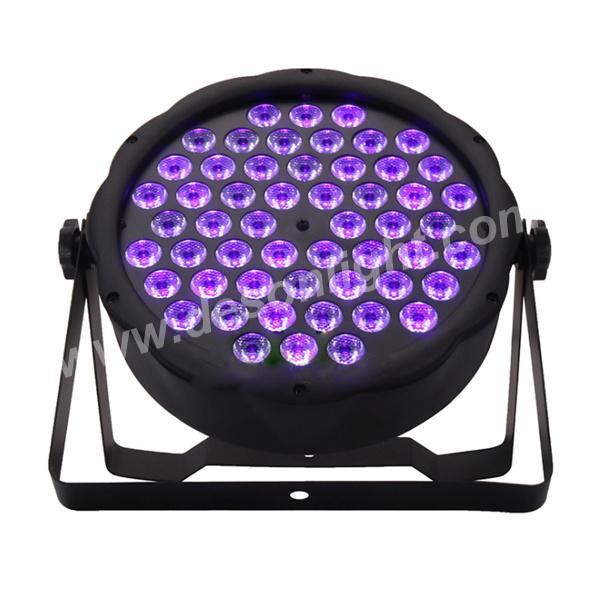 54pcs purple plastic LED flat par lights