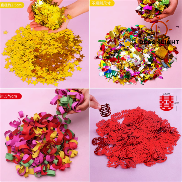 Hand scattering flowers Salute filling Fire resistant colorful confetti paper