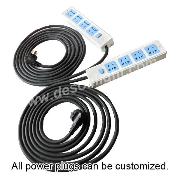 Multi socket extension cord power plug