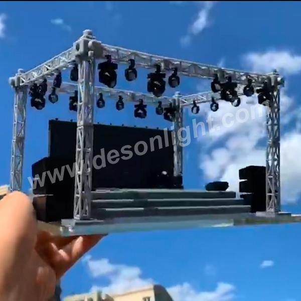 Plastical Stage model performance layout 